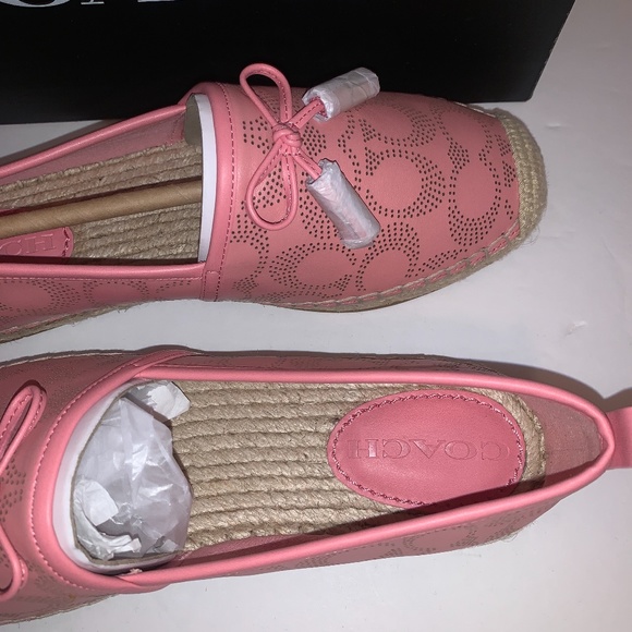 NWT - COACH DUSTY ROSE PERFORATED Espadrilles - 8B - Picture 11 of 11